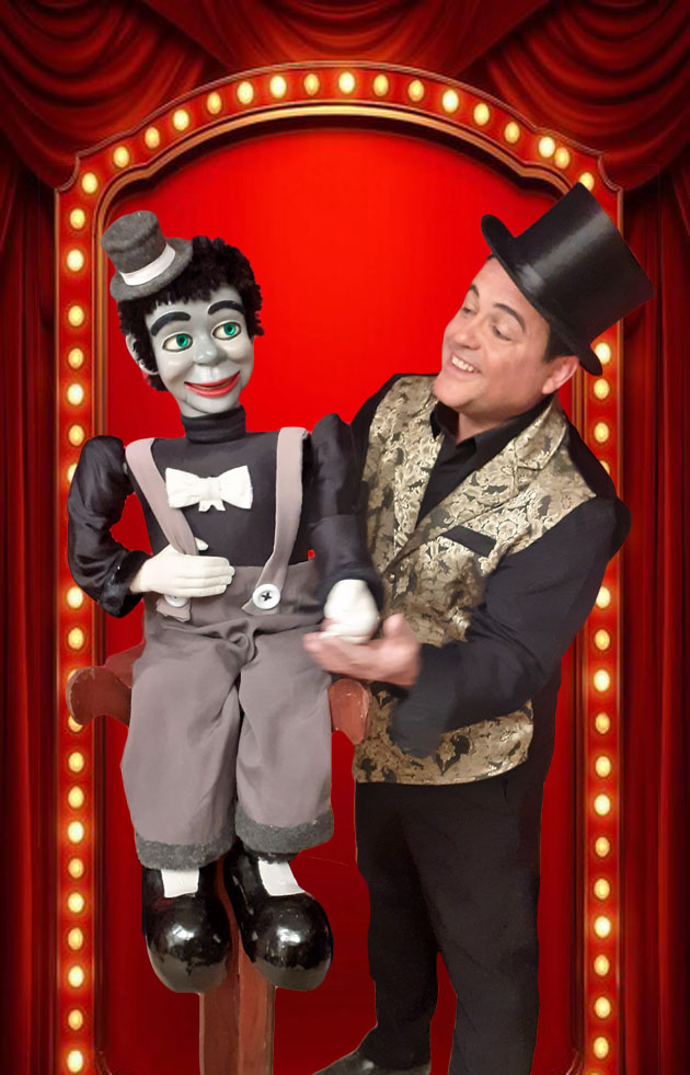 automate de Bibi Schott est une poupée de ventriloquie présenté par un artiste de grand talent
pour toute la famille , magicien , ventriloque, transformiste, clown,