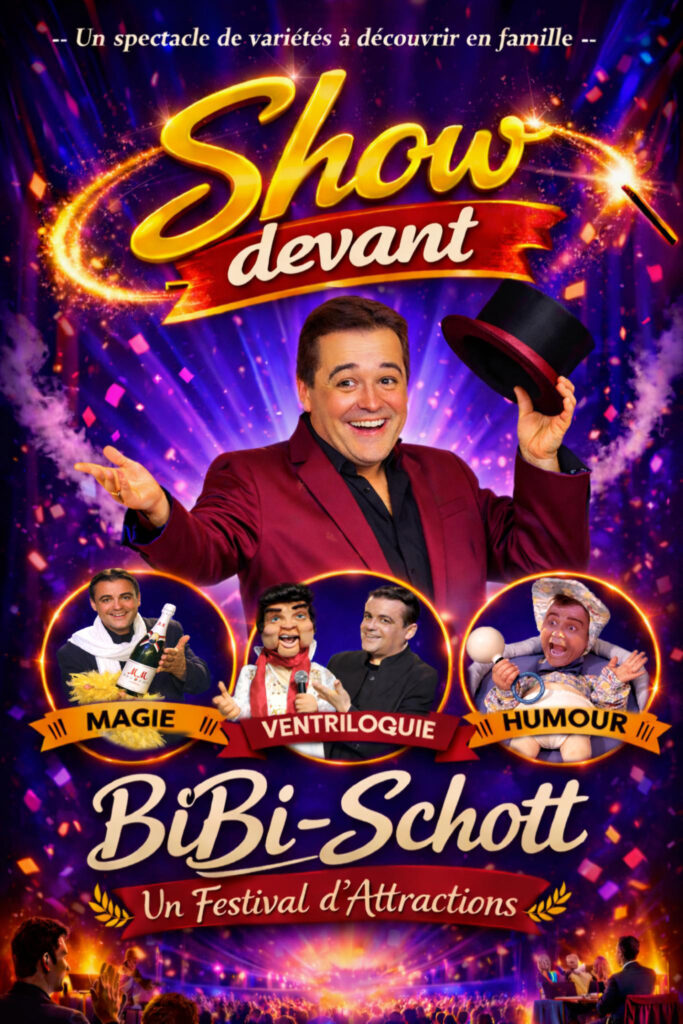 Spectacle, bibi-schott, schott, cabaret, humoriste, Ventriloque, Noël , Animation enfants, Animations adults, Spectacle séniors, Clown, Transformiste,