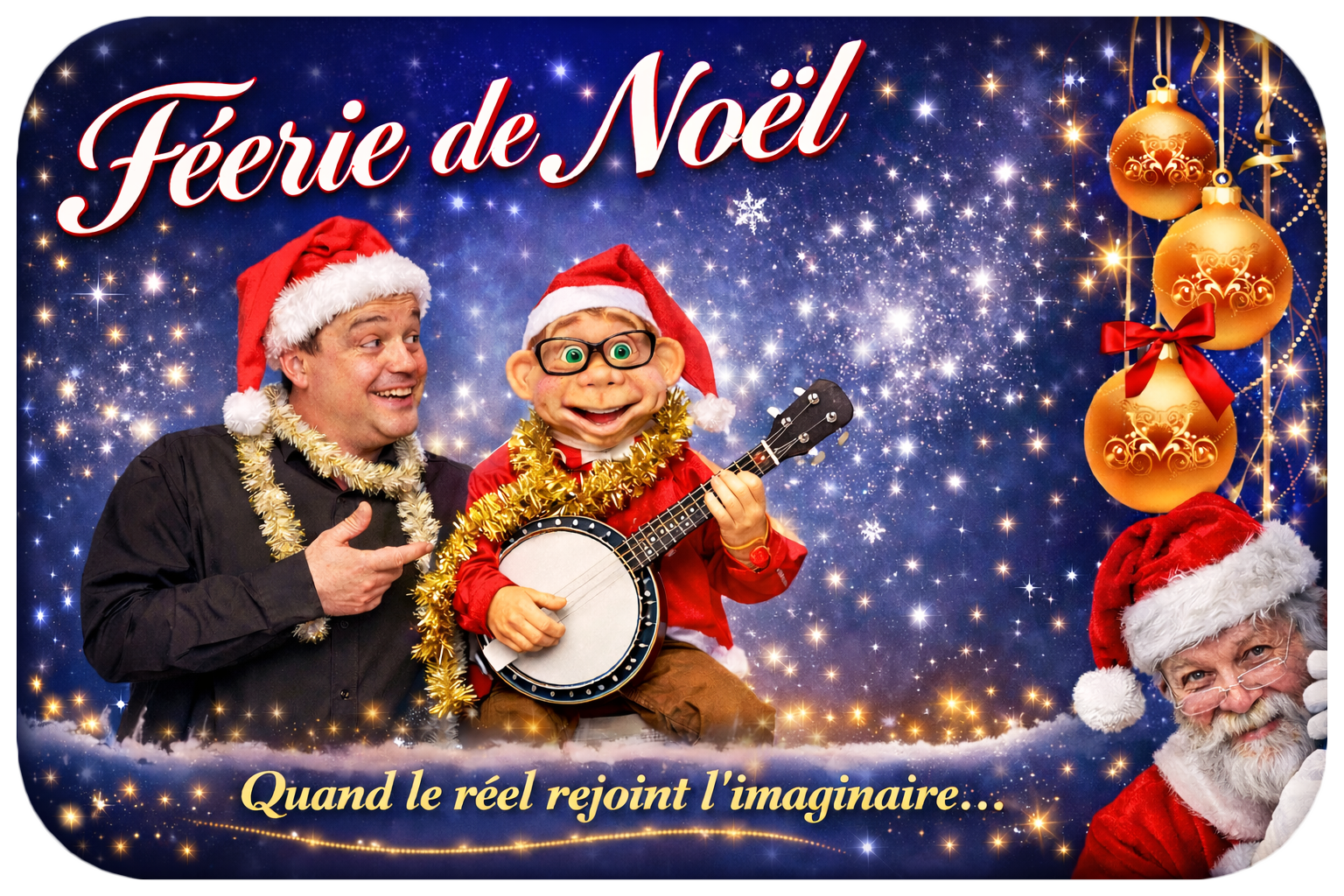 La magie de Noël avec Bibi - schott artiste ventriloque, magicien, humoriste, pour toute la famille 