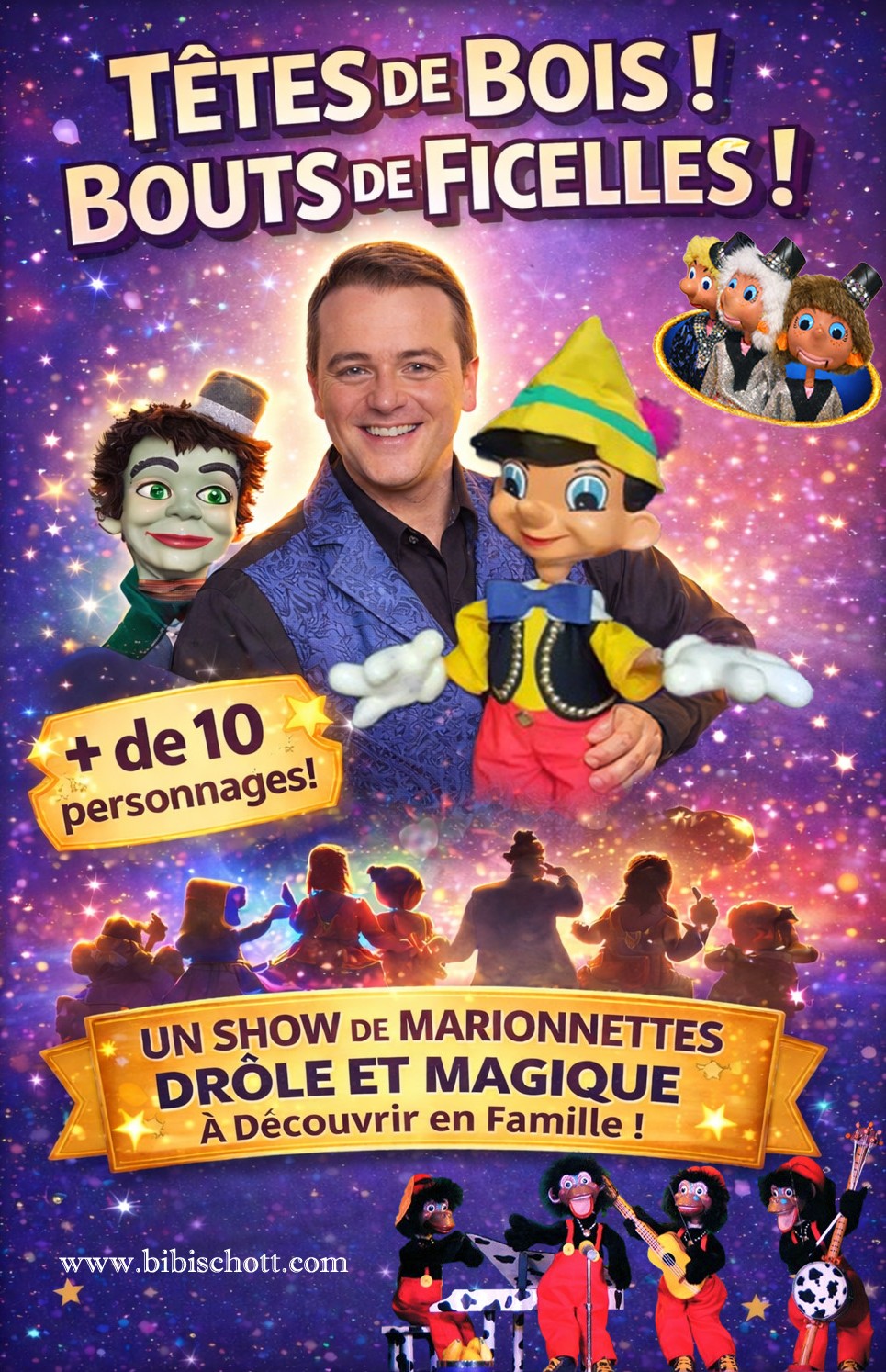Bibi-schott, Noël, magie de Noël, spectacle pour enfants, ventriloque, clown, animation de noël, clown, marionnettes de Noël ,