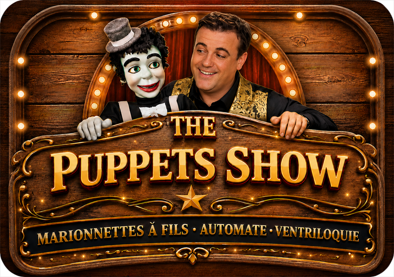 Marionnettes, Bibi- schott, magicien, ventriloque, spectacle pour enfants, clown, Homme-orchestre,